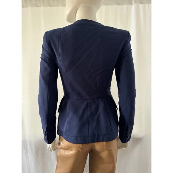 Alvin Valley Women's Jacket Blazer Formal Elegant Navy Blue Size M - Picture 6 of 9